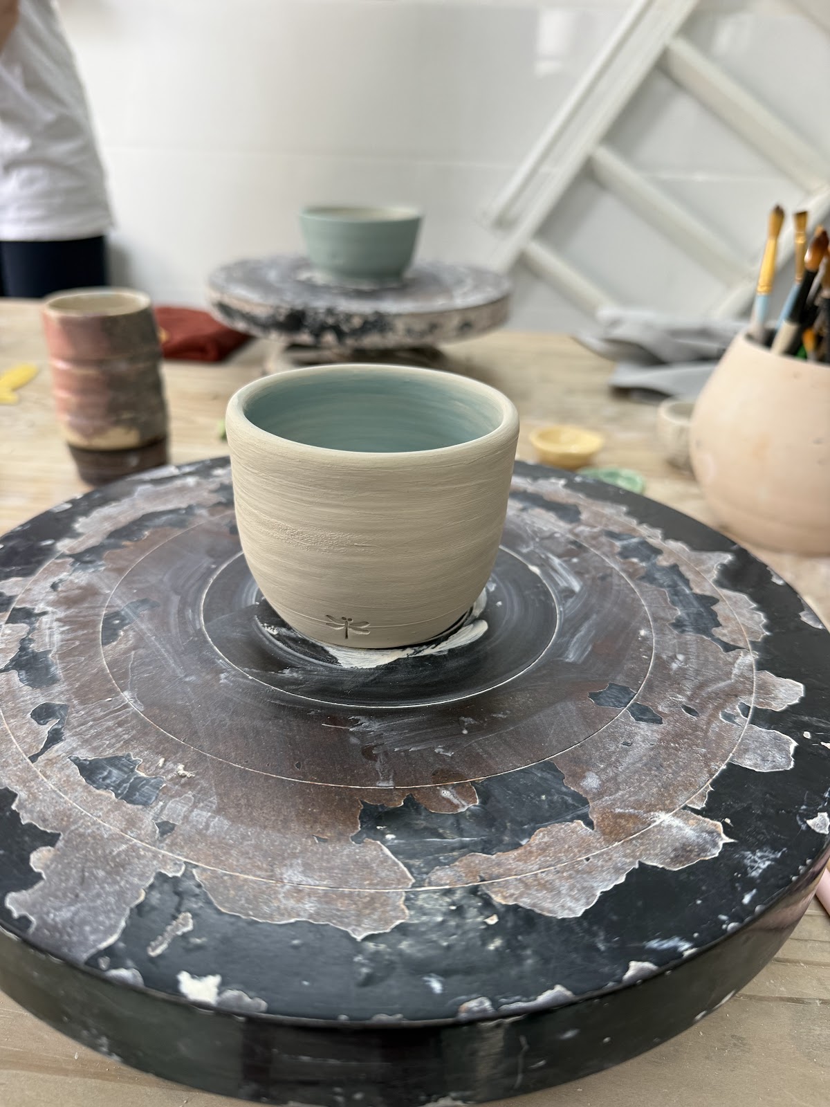 A finished glazed cup
